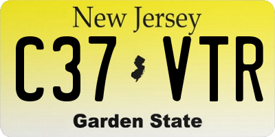 NJ license plate C37VTR