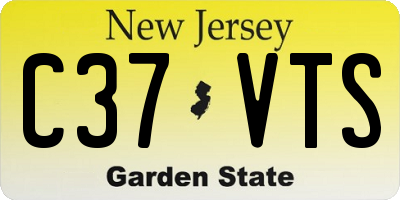 NJ license plate C37VTS