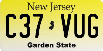 NJ license plate C37VUG