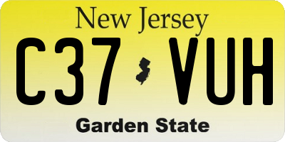 NJ license plate C37VUH