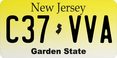 NJ license plate C37VVA