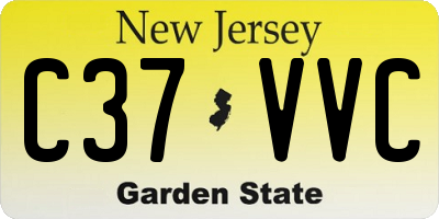 NJ license plate C37VVC