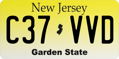 NJ license plate C37VVD
