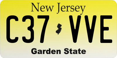 NJ license plate C37VVE
