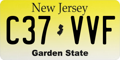 NJ license plate C37VVF