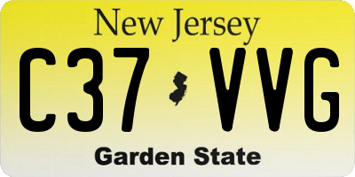 NJ license plate C37VVG