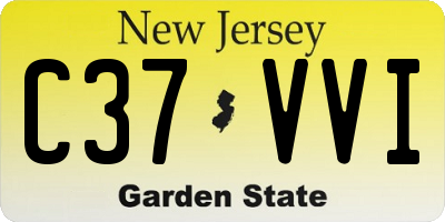 NJ license plate C37VVI