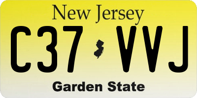 NJ license plate C37VVJ
