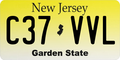 NJ license plate C37VVL