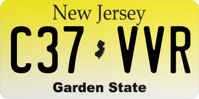 NJ license plate C37VVR