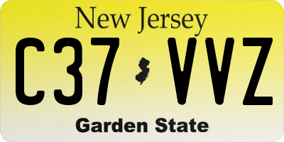 NJ license plate C37VVZ