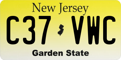 NJ license plate C37VWC