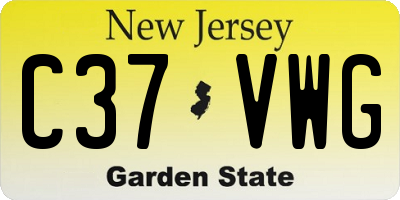 NJ license plate C37VWG