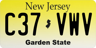 NJ license plate C37VWV