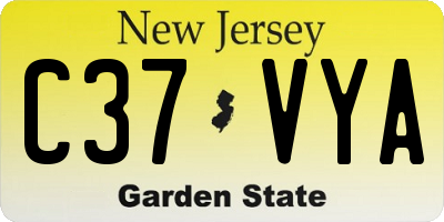 NJ license plate C37VYA