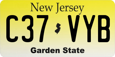 NJ license plate C37VYB