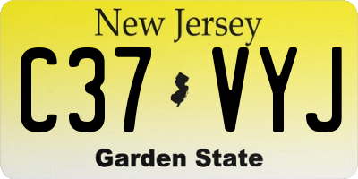 NJ license plate C37VYJ