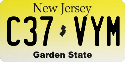 NJ license plate C37VYM