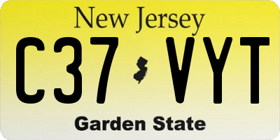 NJ license plate C37VYT