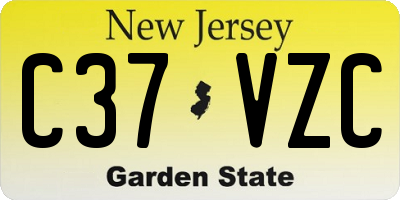 NJ license plate C37VZC