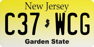 NJ license plate C37WCG