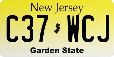 NJ license plate C37WCJ