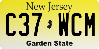 NJ license plate C37WCM