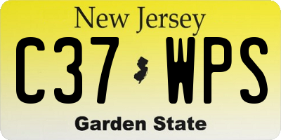 NJ license plate C37WPS