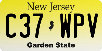 NJ license plate C37WPV