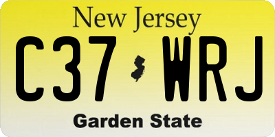NJ license plate C37WRJ