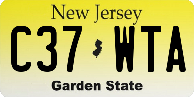 NJ license plate C37WTA