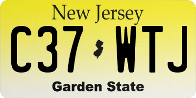 NJ license plate C37WTJ