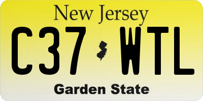 NJ license plate C37WTL