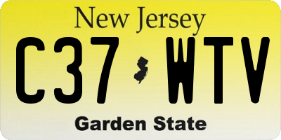 NJ license plate C37WTV