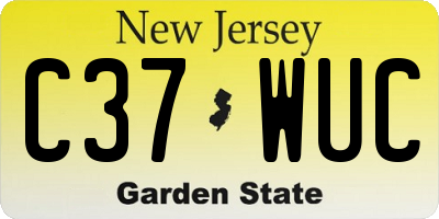 NJ license plate C37WUC