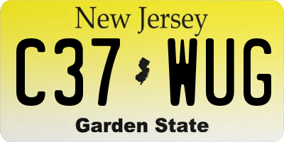 NJ license plate C37WUG