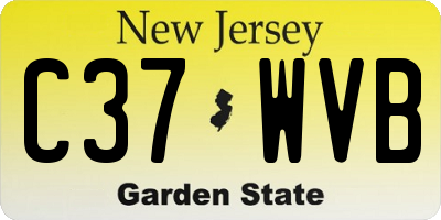 NJ license plate C37WVB
