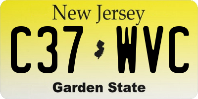 NJ license plate C37WVC