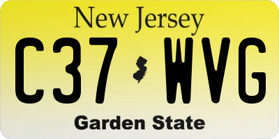 NJ license plate C37WVG