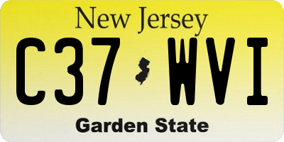 NJ license plate C37WVI