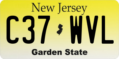 NJ license plate C37WVL
