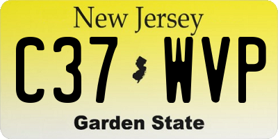 NJ license plate C37WVP
