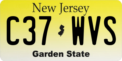 NJ license plate C37WVS