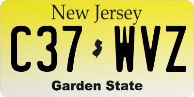 NJ license plate C37WVZ