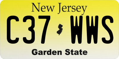NJ license plate C37WWS