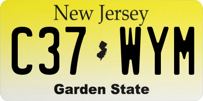 NJ license plate C37WYM