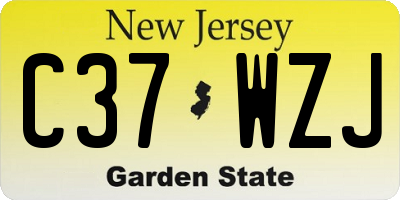 NJ license plate C37WZJ