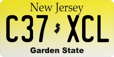 NJ license plate C37XCL