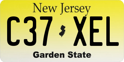 NJ license plate C37XEL