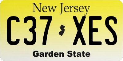 NJ license plate C37XES